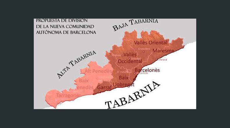 mapa de tabarnia tarragona y barcelona