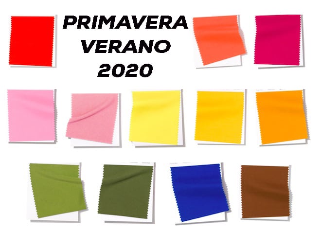 PRINCIPALES COLORES PARA LA PRIMAVERA VERANO 2020