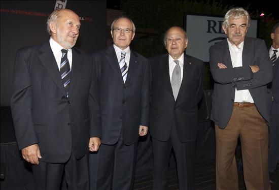 Ricardo Rodrigo con 3 presidentes de la Generalitat de Catalunya