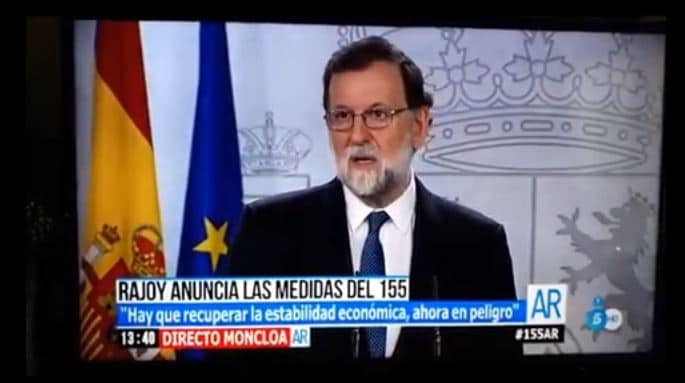 Mariano Rajoy anuncia las medidas del artículo 155