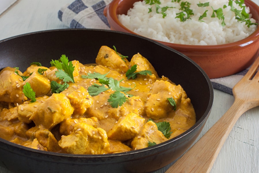Pollo al curry, una receta exótica de cocina fácil, sencilla y deliciosa